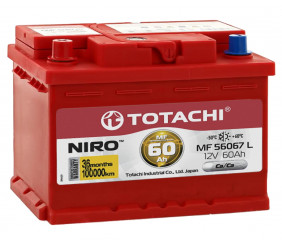 Аккумулятор TOTACHI NIRO MF 60L