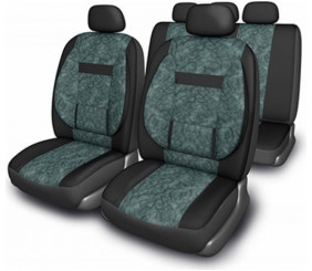 Чехлы на сидения SkyWay Protect Plus-1жаккард 11пр черн/бирюзово/серый 1036