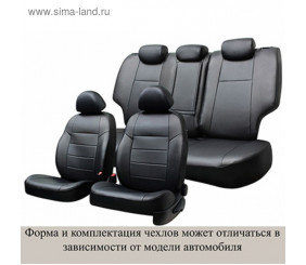 Чехлы на сидения TOYOTA RAV IV SW 2000-05г экокожа 12пр. черн.